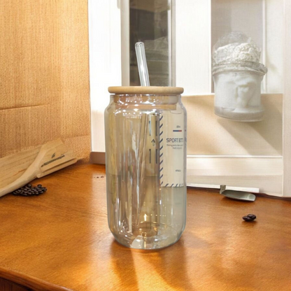 Round Shape Glass Sipper