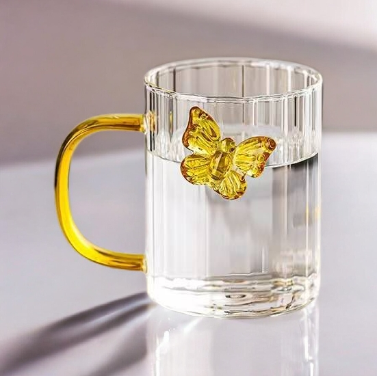 Borosilicate 3D Butterfly Ripple Glass