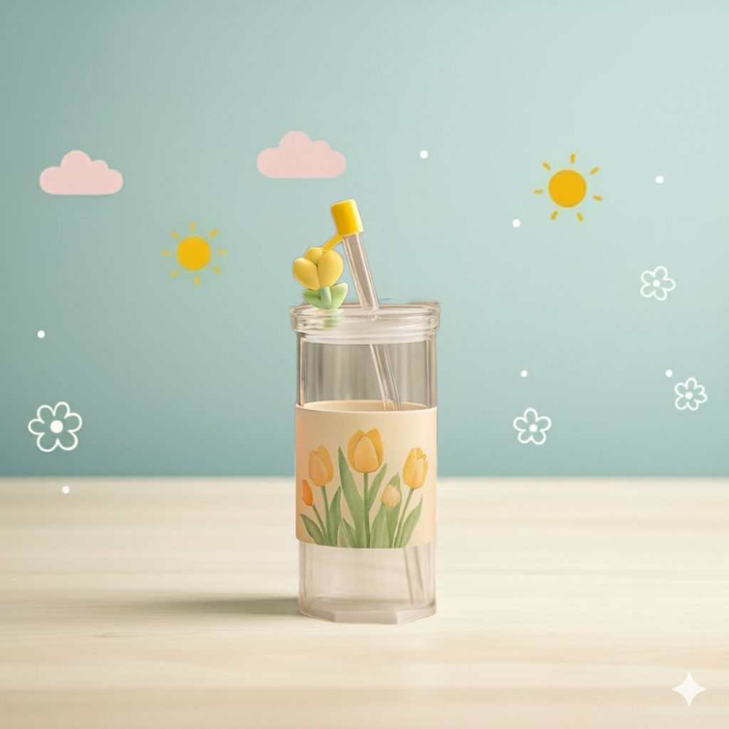 Spring Blossom Glass Cup|410ml