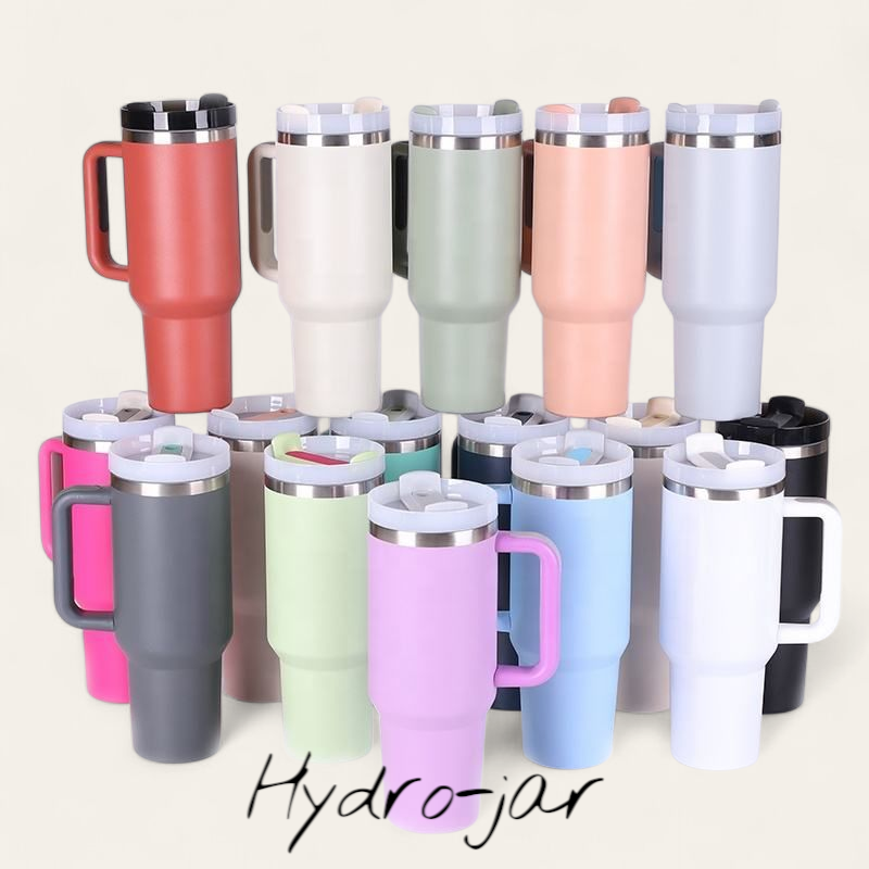 Stanley Dupe Tumbler| 40 oz | plastic straw.