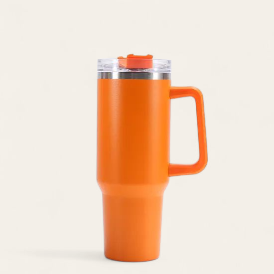 Stanley Dupe Tumbler| 40 oz | plastic straw.