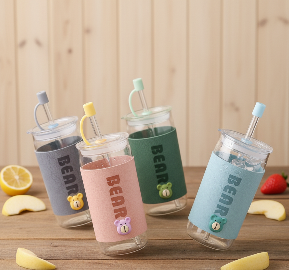 Bear series glass cup| 410ml