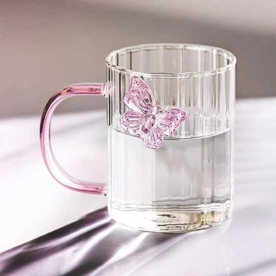 Borosilicate 3D Butterfly Ripple Glass