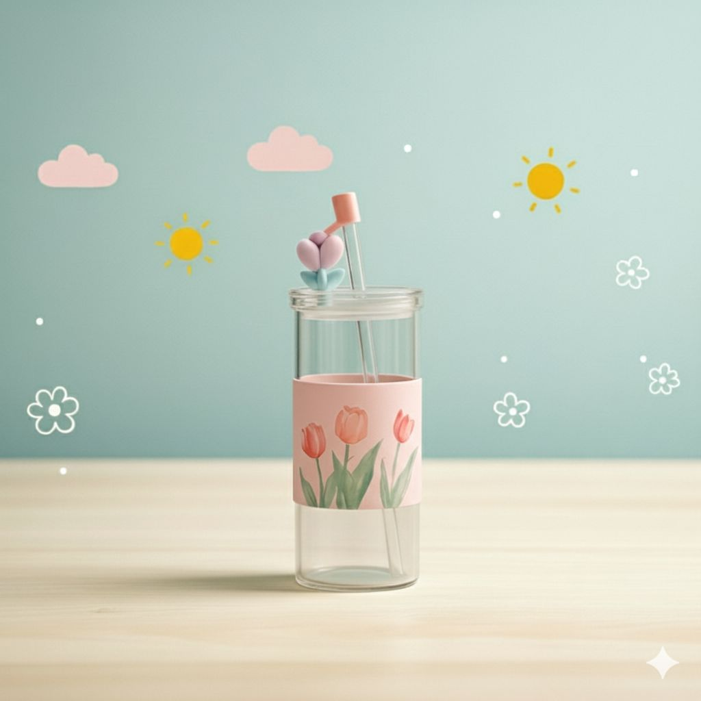 Spring Blossom Glass Cup|410ml