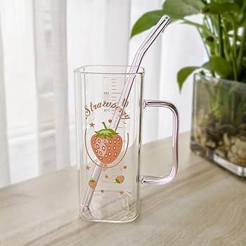 Cute Glass Sippers With Air Tight Lid