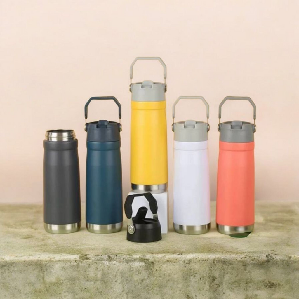 Flip Straw Vacuum Flask Tumblers
