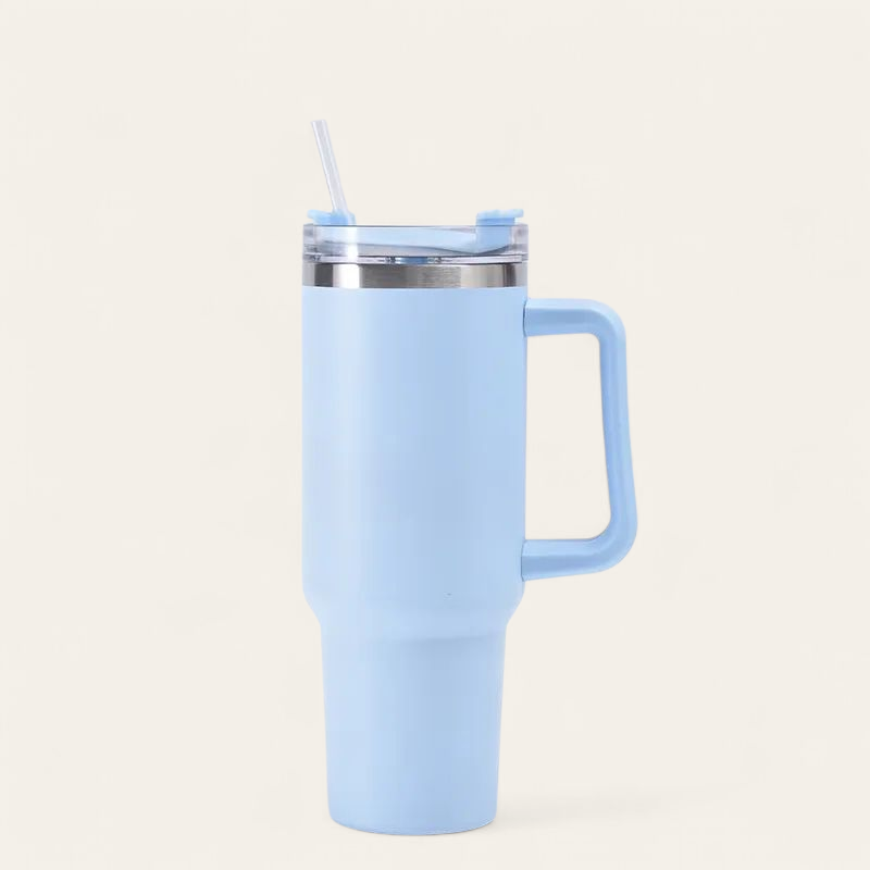 Stanley Dupe Tumbler| 40 oz | plastic straw.