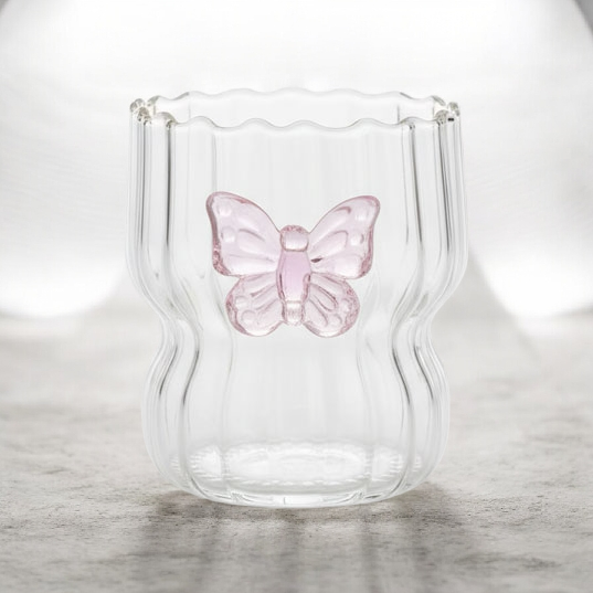 3D Butterfly Ripple Glass | 300ml