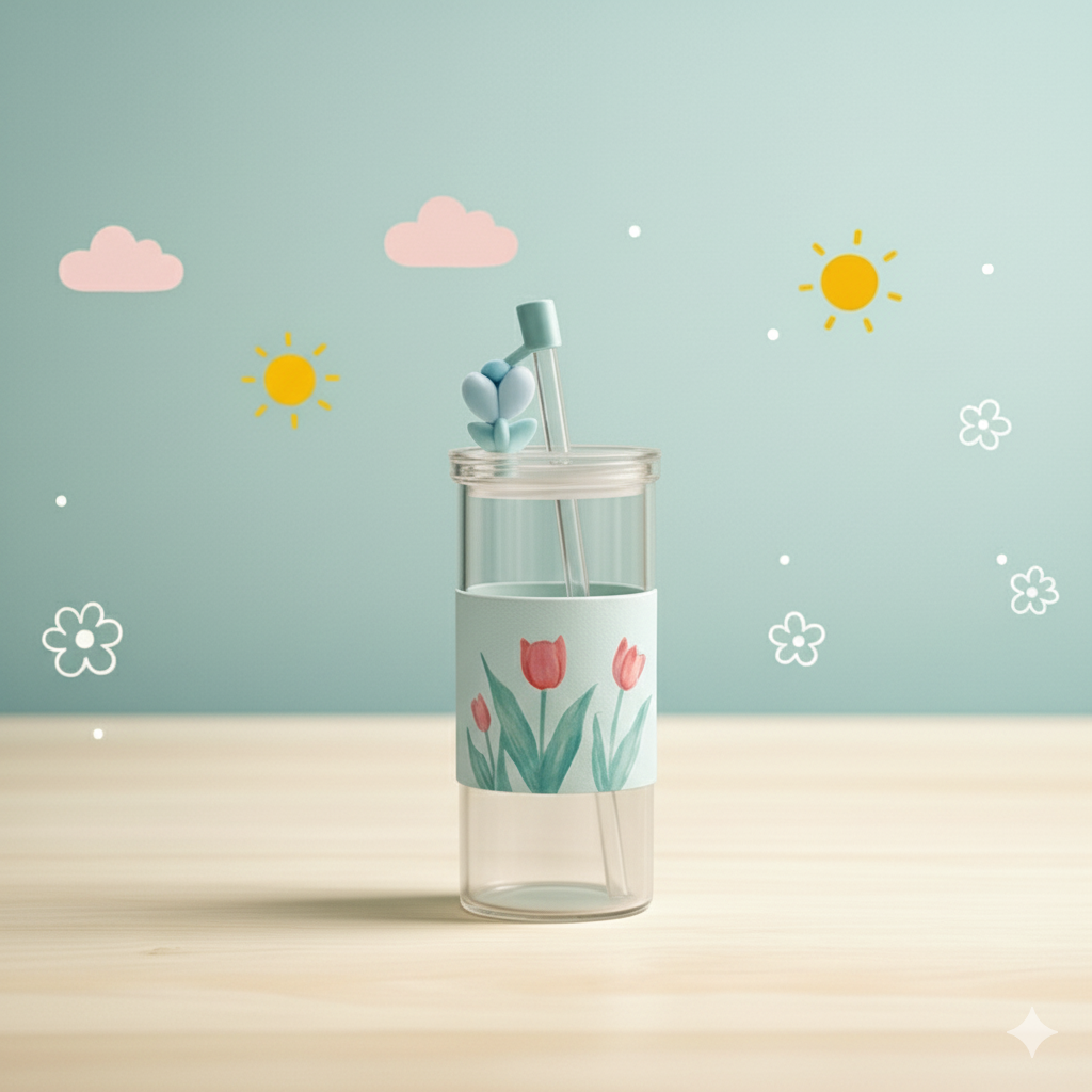 Spring Blossom Glass Cup|410ml
