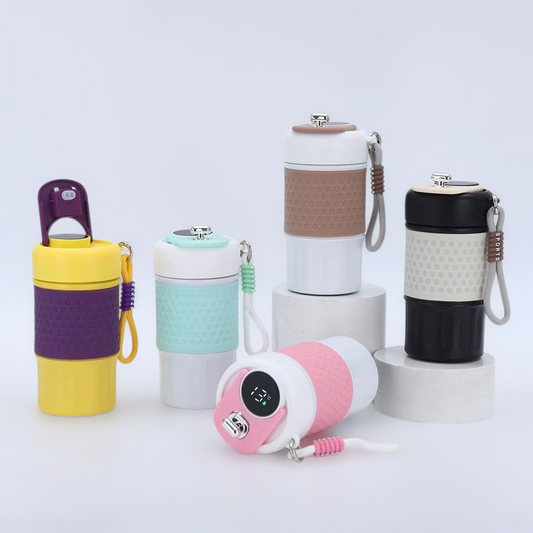 Smart temperature display coffee thermos cups