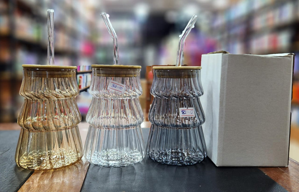 Curved shaped glass sipper 500ml