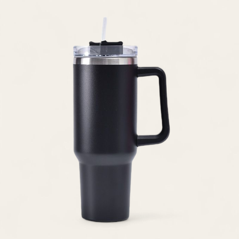 Stanley Dupe Tumbler| 40 oz | plastic straw.