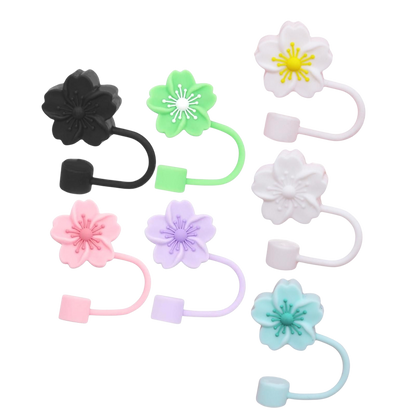Cute silicone straw covers  |pack of 3|  multicolour