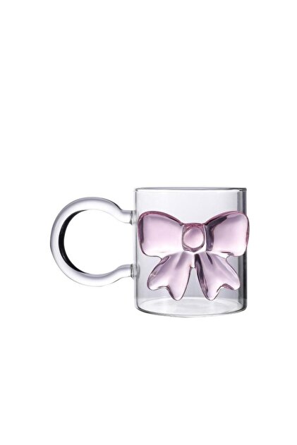 Glass Cup With 3D Bow Style 300ml