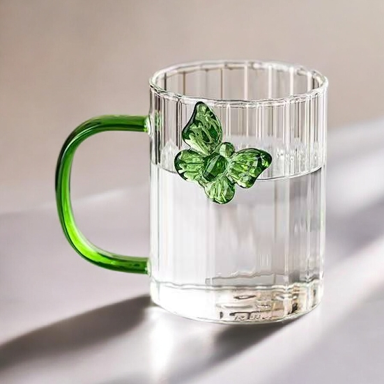 Borosilicate 3D Butterfly Ripple Glass