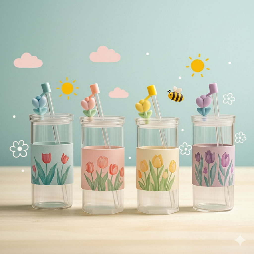 Spring Blossom Glass Cup|410ml