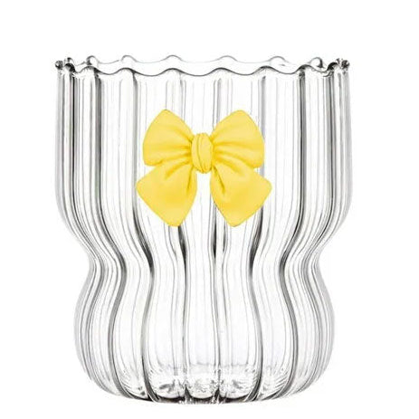 Cute Bow Glass Sippers 300ml