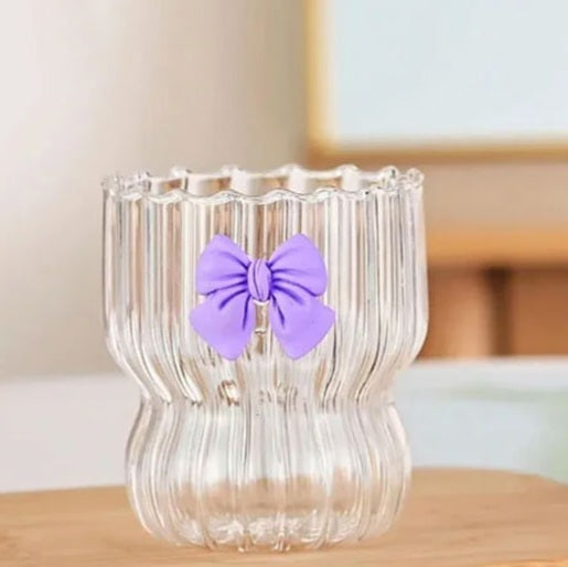 Cute Bow Glass Sippers 300ml